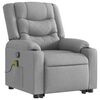vidaXL Stand up Massage Recliner Chair Light Gray Fabric