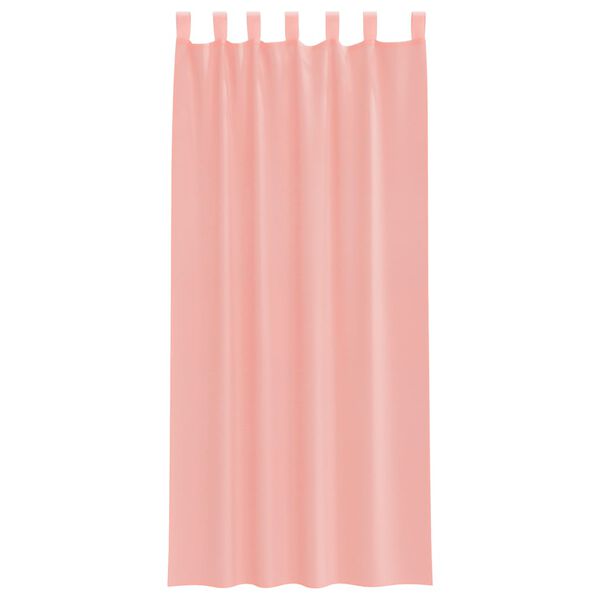 vidaXL Voile Curtains with Loops 2 pcs Pink 55.1x88.6"