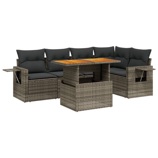 vidaXL Garden Sofa Set Grey