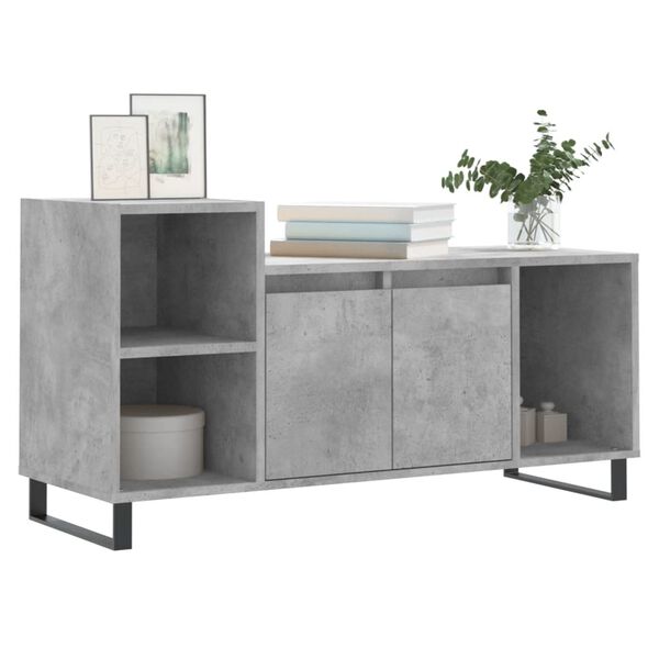 vidaXL TV Cabinet Concrete gray Engineered wood, metal Large TV Cabinet
