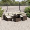 vidaXL Garden Sofa Set Brown