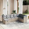 vidaXL Garden Sofa Set Mix Beige Poly Rattan, Steel Large Modular