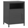 vidaXL Nightstand Anthracite 13.8x13.8x20.1" Steel