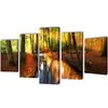 vidaXL Canvas Painting Multicolor Waterproof canvas and wood Large