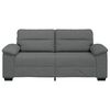 vidaXL 2-seater Sofa Dark Grey Polyester, Metal, Plywood, Solid Wood