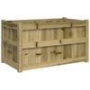vidaXL Garden Planter Natural wood Treated pine wood Medium