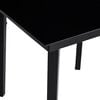 vidaXL Garden Dining Set Black Powder-coated steel, glass, plastic Large