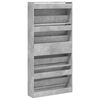 vidaXL Shoe Cabinet Concrete Grey Engineered Wood Tall Shoe Cabinet