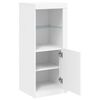 vidaXL Sideboard White Engineered wood, glass 16.1 x 14.6 x 39.4 in