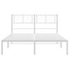 vidaXL Metal Bed Frame White Steel 47.2 x 78.7 in Metal Bed Frame