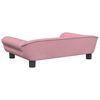 vidaXL Dog Bed Pink 70x48 x 8.7 " Velvet