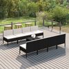 vidaXL Garden Lounge Set Black