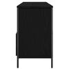 vidaXL Bathroom Basin Cabinet Black Oak Engineered Wood, Steel Large