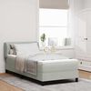 vidaXL Box Spring Bed with Mattress Dark Gray 31.5x78.7 in Velvet