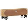 vidaXL TV Cabinet Natural mango wood Rough mango wood, cast iron, MDF