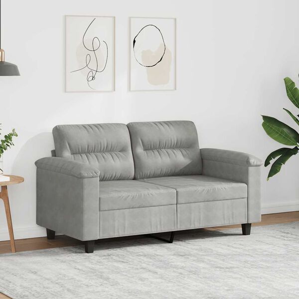 vidaXL 2-seater Sofa Light Grey