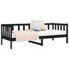 vidaXL Day Bed without Mattress Black 80 x 78.7 " Solid Wood Pine