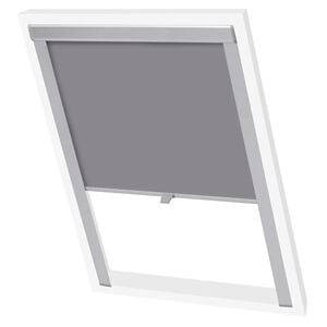 vidaXL Blackout Roller Blind Grey Blackout fabric, Aluminum