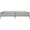 vidaXL Bed Frame Gray Sonoma Engineered Wood, Steel Super King Durable