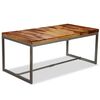 vidaXL Dining Table Brown and Black Acacia Wood and Powder-Coated Steel