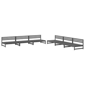vidaXL Garden Lounge Set Grey Solid Pine Wood Medium Modular