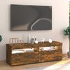 vidaXL TV Cabinet Smoked Oak Engineered Wood 47.2 x 13.8 x 15.7 in