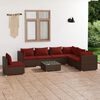 vidaXL Garden Lounge Set Brown PE rattan Large Modular