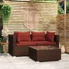 vidaXL Garden Lounge Set Brown PE rattan Medium Modular