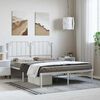 vidaXL Bed Frame White Powder-Coated Steel Double Bed Frame