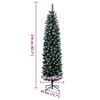 vidaXL Artificial Christmas Tree Green and White PVC, Steel 82.7 in