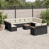 vidaXL Garden Sofa Set Black