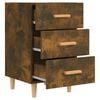 vidaXL Bedside Cabinet Smoked Oak Engineered Wood Standard