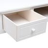 vidaXL Desk White Solid Paulownia wood, plywood Medium Desk