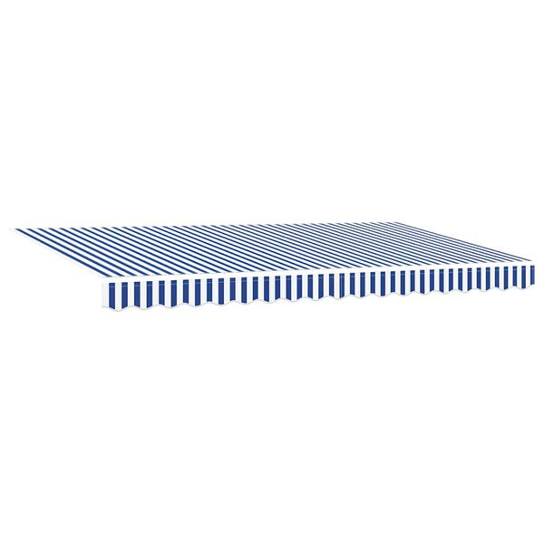 vidaXL Retractable Awning Blue and White 137.8" x 78.7