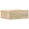 vidaXL Floating Nightstand Set of 2 Sonoma oak Engineered wood Compact