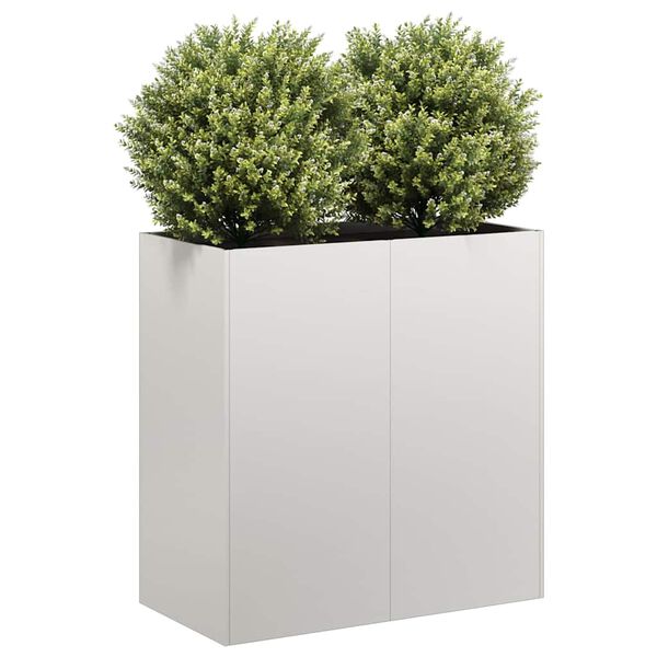 vidaXL Planter Silver Stainless Steel Large Modern Planter