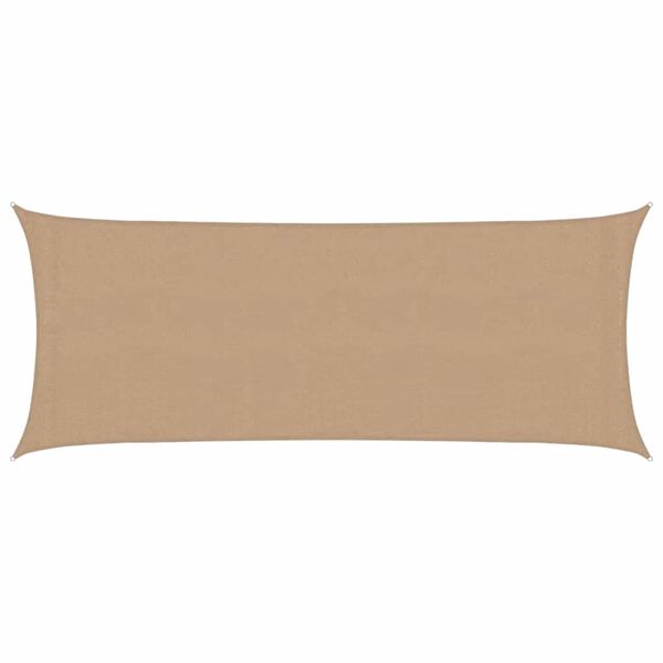 vidaXL Sunshade Sail 0.524 oz/ft² Taupe 6.6‘x14.8‘ HDPE