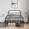 vidaXL Bed Frame Black Steel Twin Bed Frame Rectangular Contemporary
