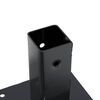 vidaXL Post Bases Square 4 pcs Anthracite 1.81x1.81" Powder-coated Steel