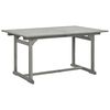 vidaXL Garden Table Grey Solid Acacia wood Medium Extendable