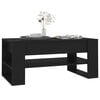 vidaXL Coffee Table Black Engineered wood 40.2x21.7x17.7 in Coffee Table