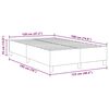 vidaXL Platform Bed Frame Grey Green 47.24 x 74.80 in Fabric