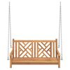 vidaXL Swing Bench Brown 44.88 x 23.62 x 25.20 in Solid Teak Wood