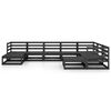 vidaXL Garden Lounge Set Black Solid Pinewood 9 Piece Set Modular