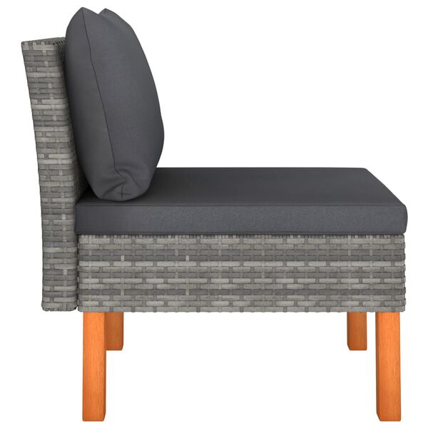 vidaXL Middle Sofa Grey and Anthracite