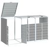 vidaXL Wheelie Bin Storage for Triple Bins Gray 85"x31.9"x45.3" Steel
