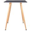 vidaXL Dining Table Grey and Oak MDF and Steel 47.2 in long, 23.6 in wide