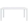 vidaXL Garden Table White Plastic 59.1x35.4x28.3 in Durable