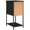 vidaXL Bedside Cabinet Black Engineered wood, iron Medium