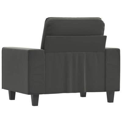 vidaXL Sofa Chair Dark Gray 23.6" Microfiber Fabric